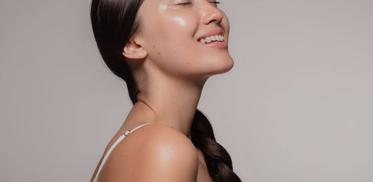 A woman with a smile on her face.